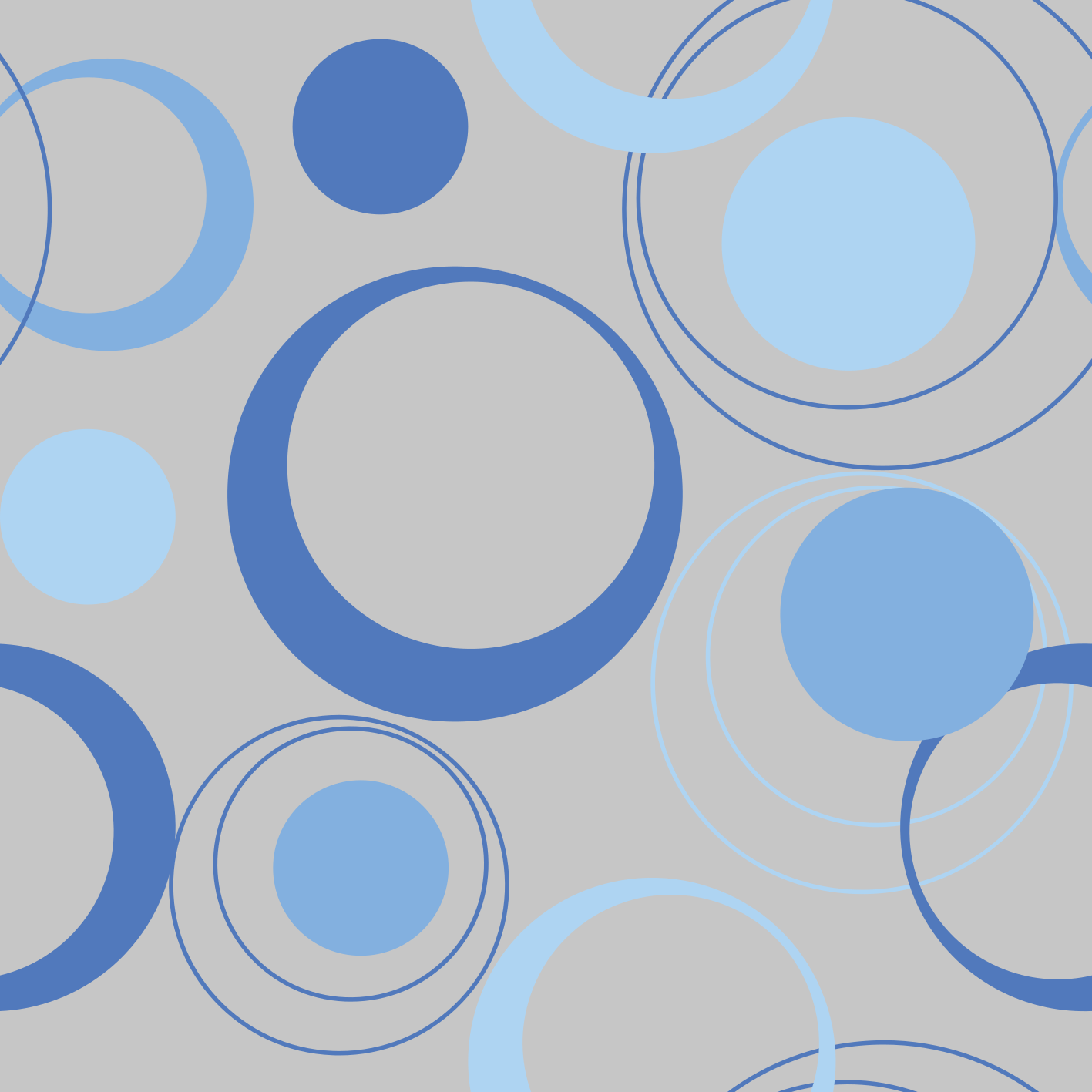 Tappeto vinile bagno bolle blu minimaliste - TenStickers