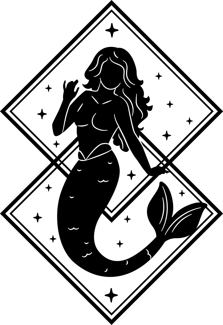 Tappeto vinile bagno adesivo sirena doccia - TenStickers
