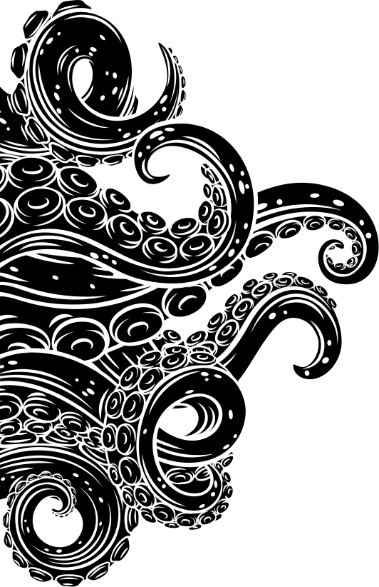 Tappeto vinile bagno tenda doccia tentacoli polpo - TenStickers