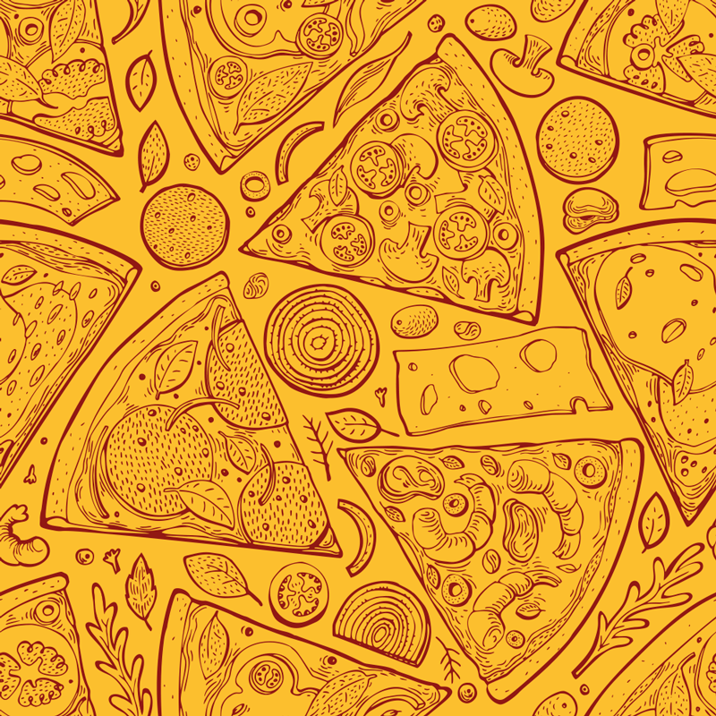 Tappeto pvc cucina icone del cibo italiano - TenStickers