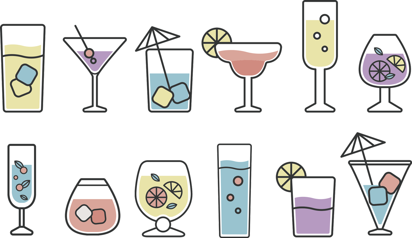 Tappeto pvc cucina adesivi cocktail - TenStickers