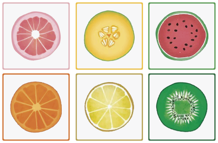 Tappeto pvc cucina frutta a fette - TenStickers