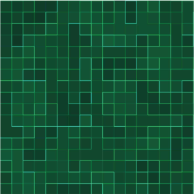 Tappeto pvc cucina mosaico verde brillante astratto - TenStickers