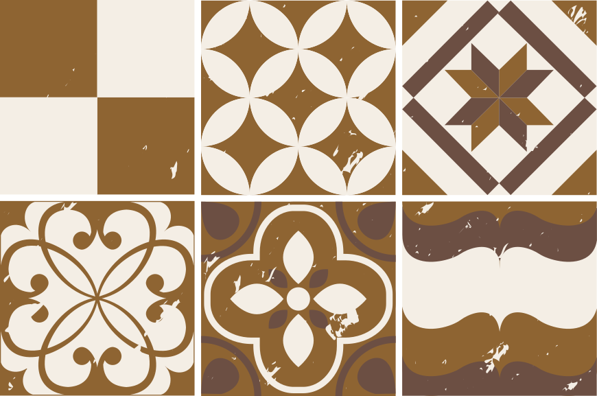 Tappeto pvc cucina design cemento marrone - TenStickers