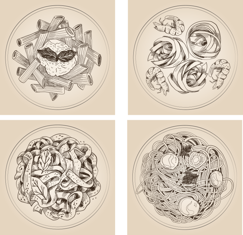 Tappeto pvc cucina piatti ornamentali - TenStickers
