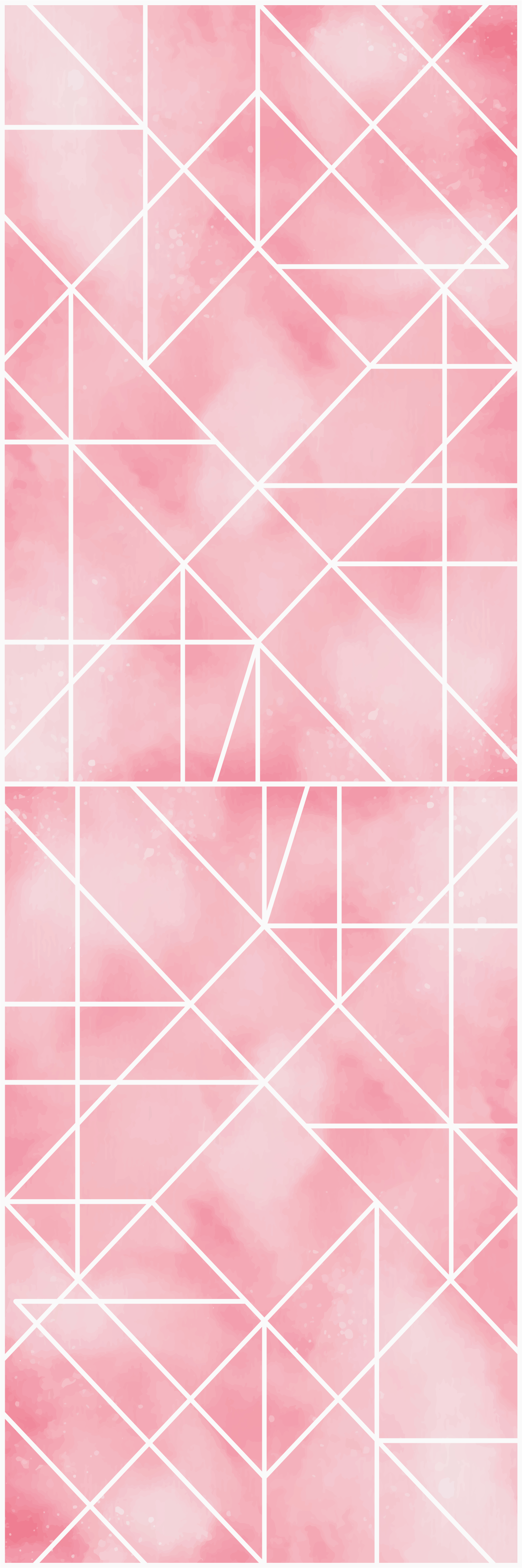 Tappeto pvc cucina motivo triangoli rosa - TenStickers