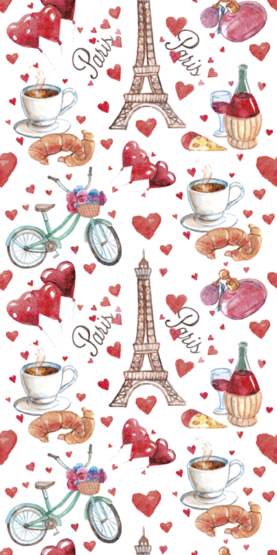 Tappeto pvc cucina amore parigi - TenStickers