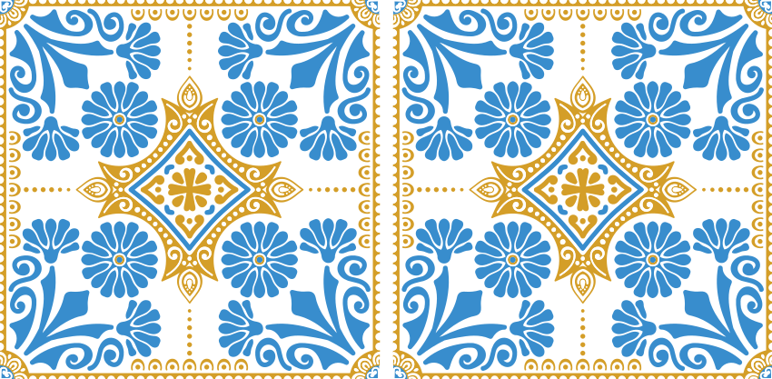 Tappeto pvc cucina design piastrelle cementine marocchine - TenStickers