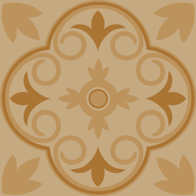 Tappeto pvc cucina motivo floreale beige vintage - TenStickers