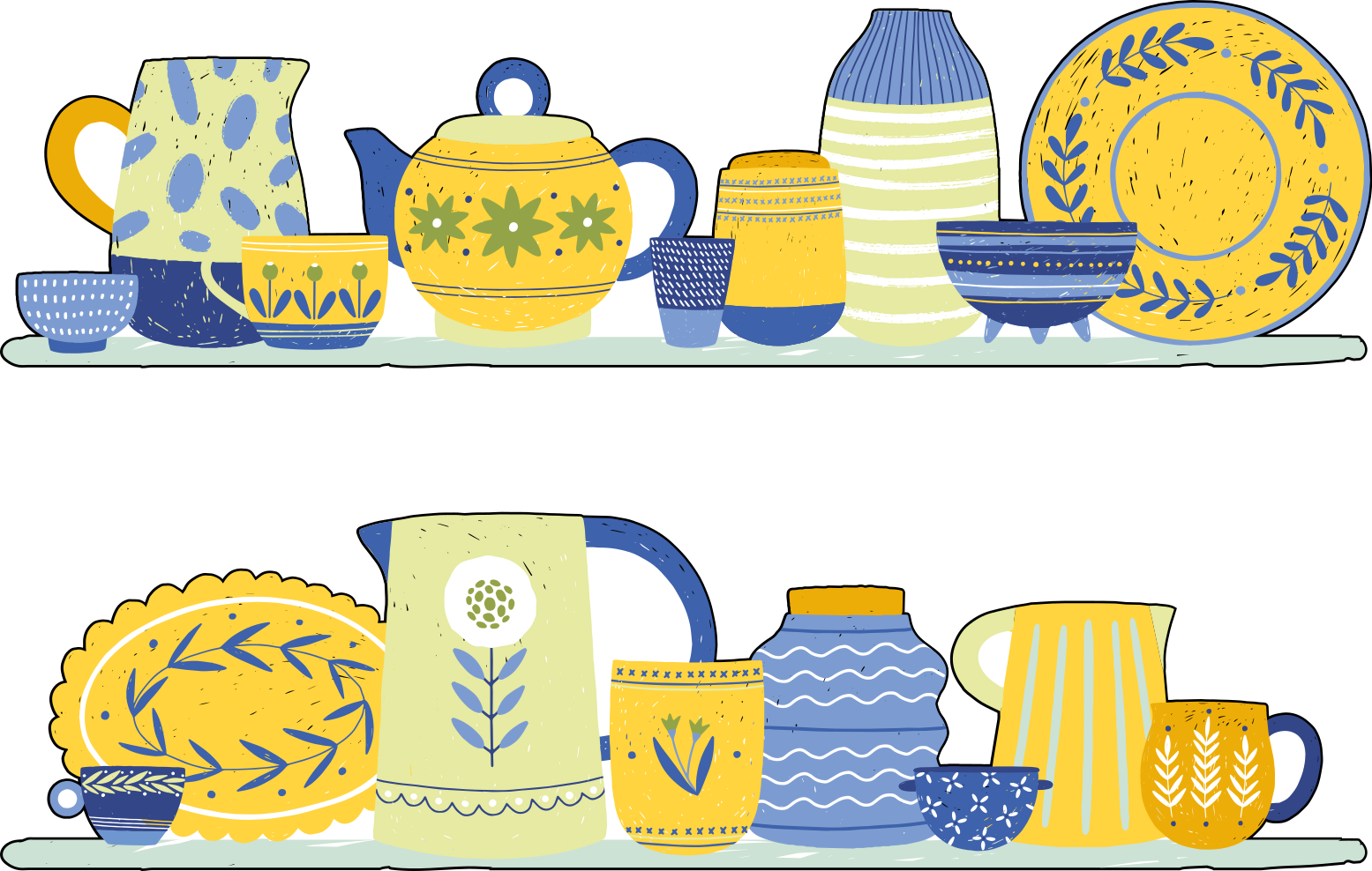 Tappeto pvc cucina mensola elegante vintage - TenStickers