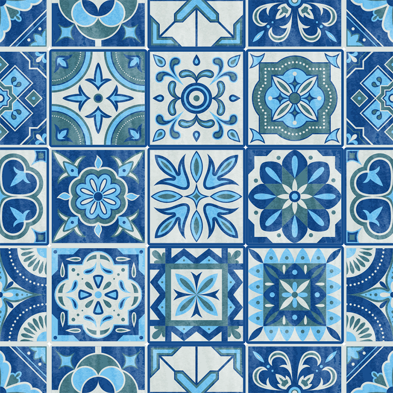 Tappeto pvc cucina adesivo piastrelle talavera - TenStickers