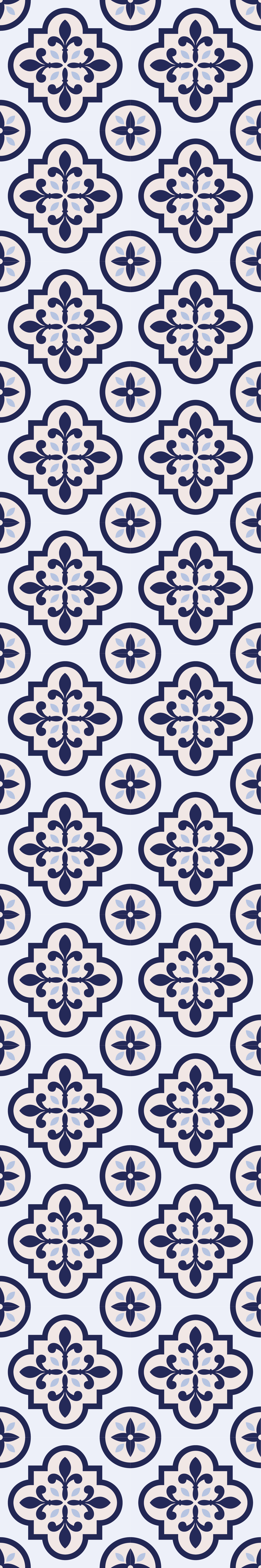 Tappeto pvc cucina piastrella portoghese blu - TenStickers