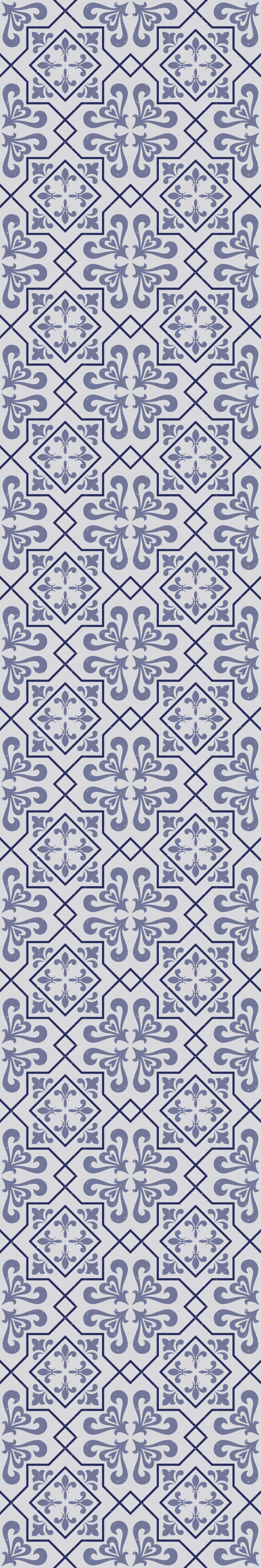 Tappeto pvc cucina piastrella ottagonale blu portoghese - TenStickers