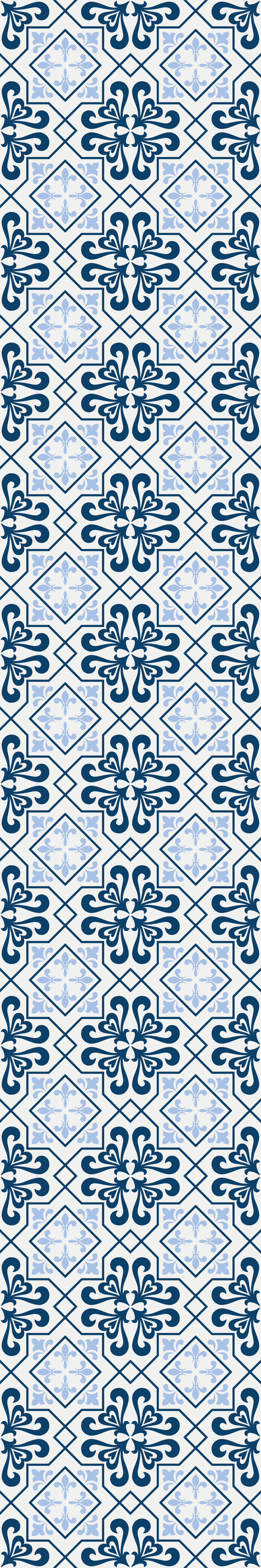 Tappeto pvc cucina piastrelle portoghesi blu tipiche - TenStickers