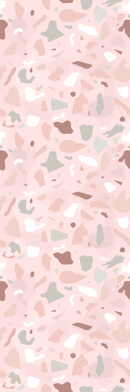 Tappeto pvc cucina motivo terrazzo tonalità rosa - TenStickers