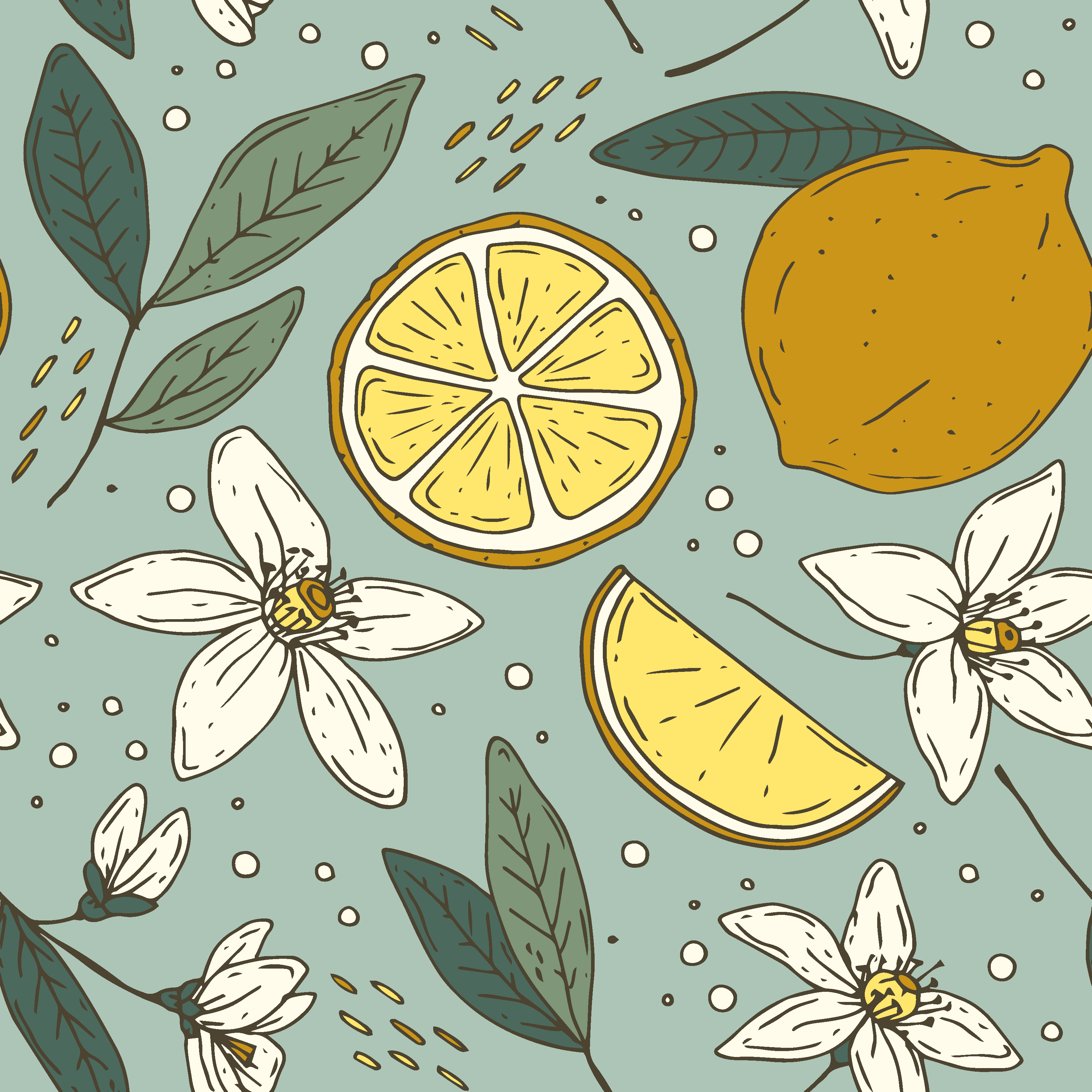 Tappeto pvc cucina motivo limoni colorati - TenStickers