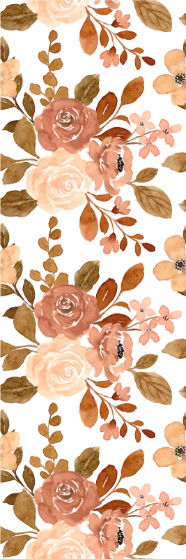 Tappeto vinile camera da letto fiori rosa pastello - TenStickers