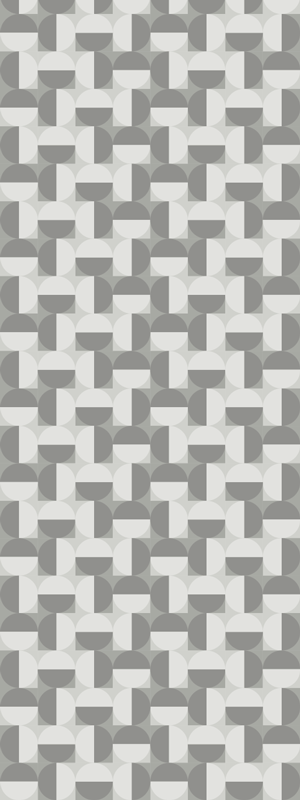 Tappeto vinile camera da letto motivo circolare grigio - TenStickers