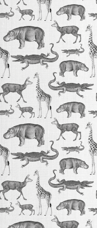 Tappeto vinile camera da letto bordo animali e alberi - TenStickers