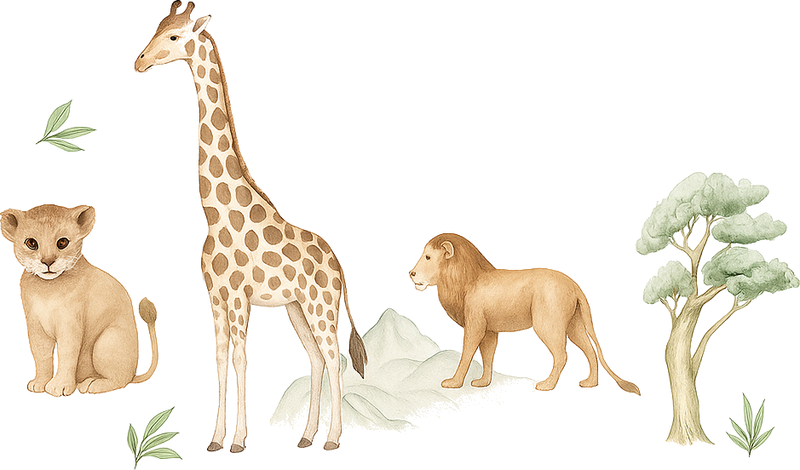 Tappeto vinile camera da letto savannah calma - TenStickers