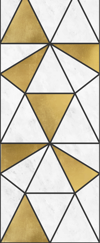 Tappeto vinile ufficio effetto marmo geometrico - TenStickers