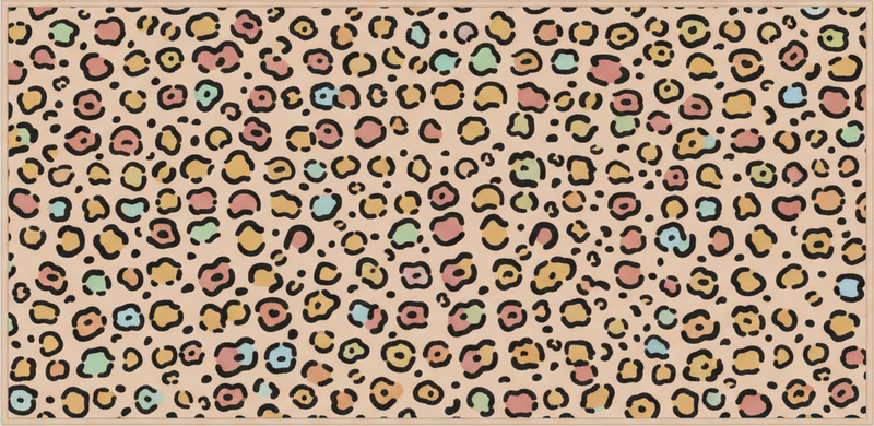 Tappeto vinile camera da letto stampa leopardata pastello - TenStickers