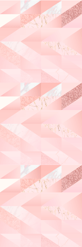 Tappeto vinile camera da letto sfondo geometrico rosa - TenStickers