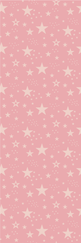 Tappeto vinile camera da letto stelle rosa su rosa scuro - TenStickers