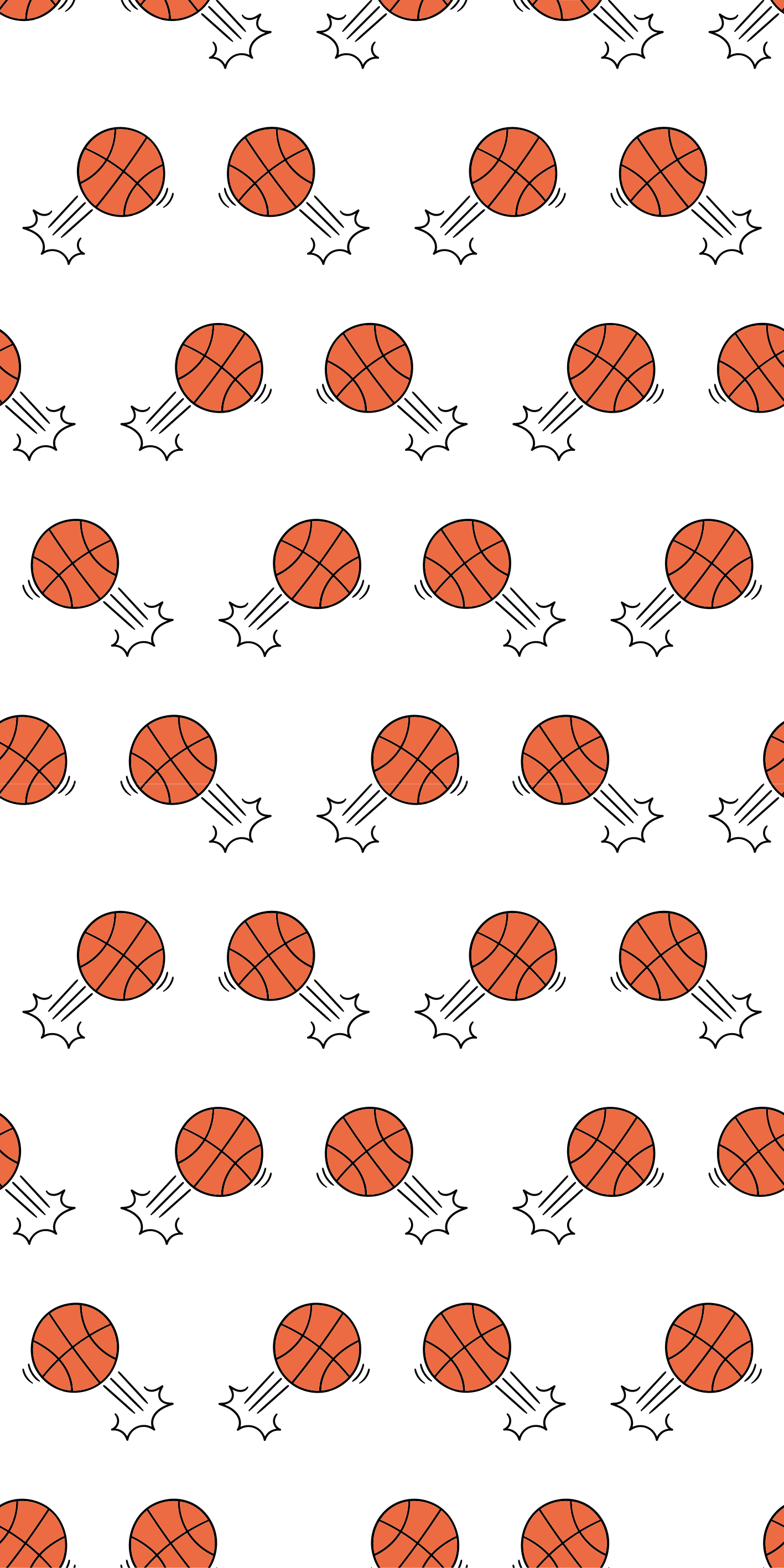 Tappeto vinile camera da letto sfondo palloni da basket - TenStickers