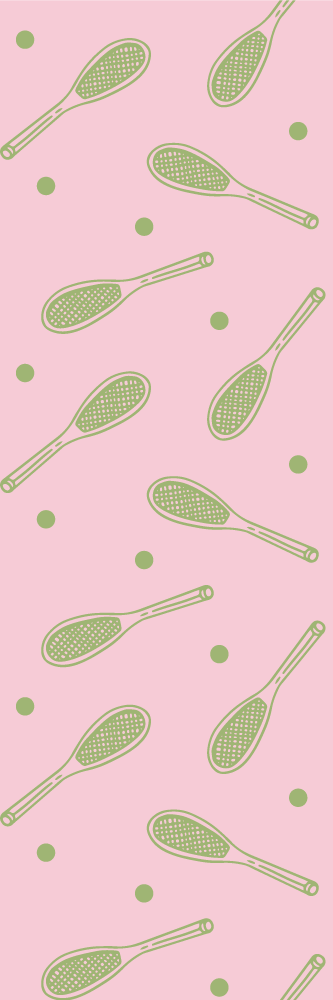 Tappeto vinile camera da letto design racchette tennis - TenStickers