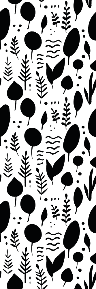 Tappeto vinile camera da letto immagini natura bianco e nero - TenStickers
