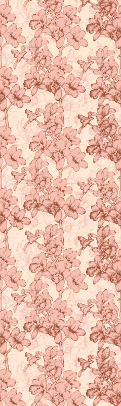 Tappeto vinile camera da letto fiori 3d vintage - TenStickers