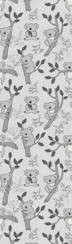 Tappeto vinile camera da letto motivo koala grigio - TenStickers