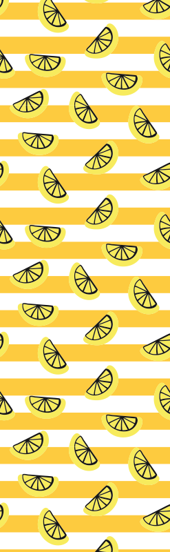 Tappeto vinile camera da letto design simboli limone - TenStickers