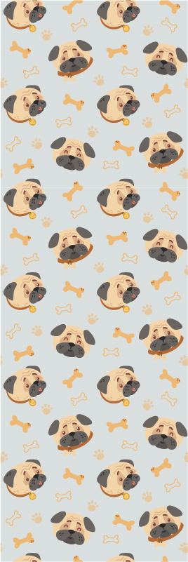 Tappeto vinile camera da letto cuccioli bulldog inglese - TenStickers