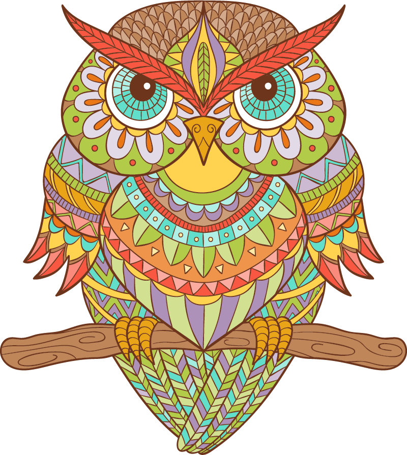 Tappeto vinile camera da letto uccello huichol - TenStickers