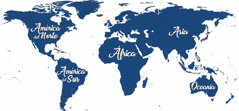 Tappeto vinile camera da letto mappa del mondo blu classico - TenStickers