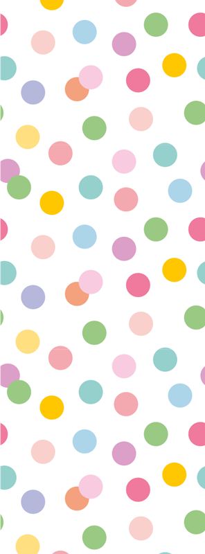 Tappeto vinile nordico a pois colorati su sfondo bianco - TenStickers