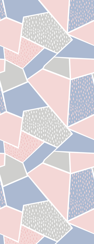 Tappeto vinile nordico geometrici pastelli morbidi - TenStickers