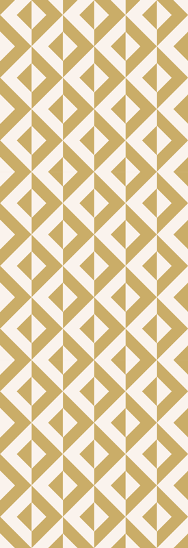 Tappeto vinile nordico geometrico senape - TenStickers