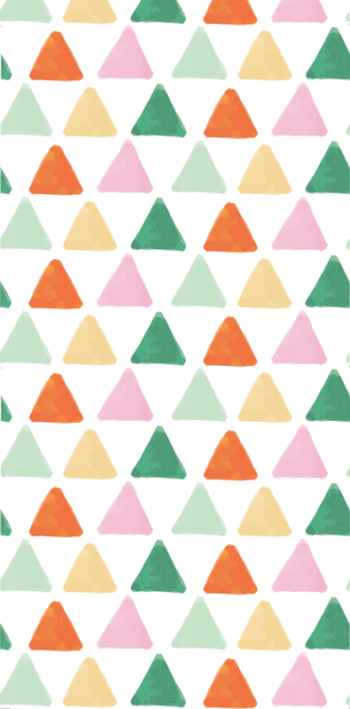 Tappeto vinile nordico motivo triangoli pastello - TenStickers