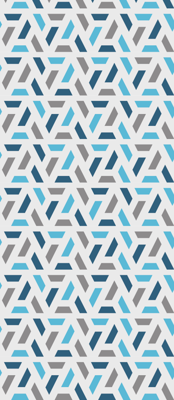Tappeto vinile nordico motivo geometrico blu e verde - TenStickers