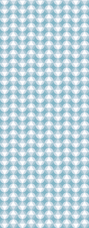 Tappeto vinile nordico stile nordico con motivo blu - TenStickers