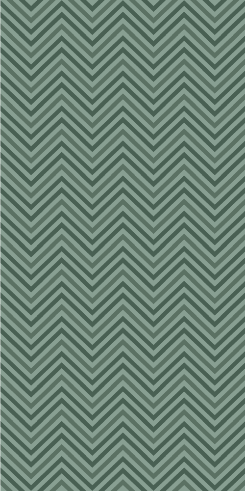 Tappeto vinile nordico motivo a zig zag verde - TenStickers
