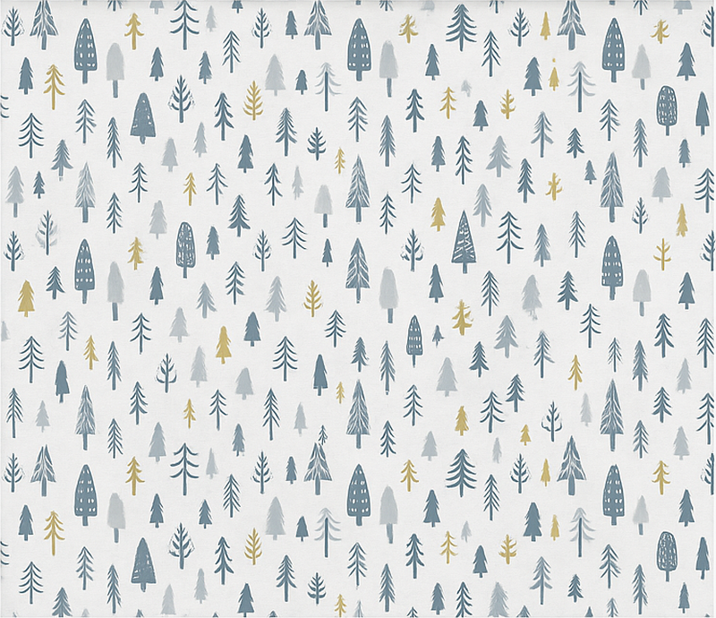 Tappeto vinile nordico scena bosco invernale - TenStickers