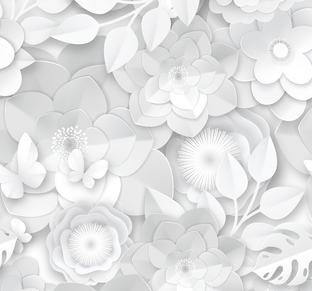 Tappeto vinile natura fiori bianchi 3d - TenStickers