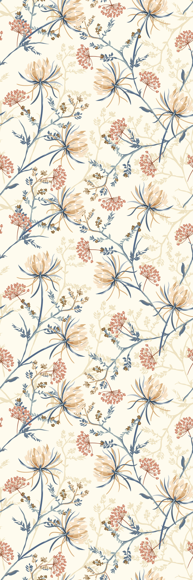 Tappeto vinile natura stampa fiori vintage - TenStickers