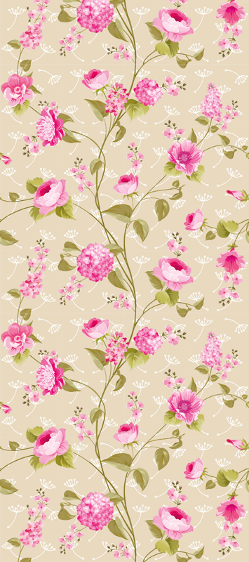 Tappeto vinile natura stampa floreale vintage - TenStickers