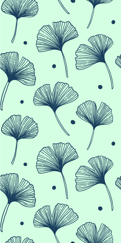 Tappeto vinile natura colore blu floreale - TenStickers