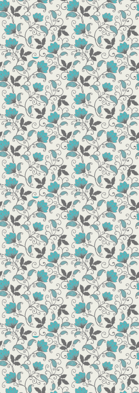 Tappeto vinile natura fiore di loto teal - TenStickers
